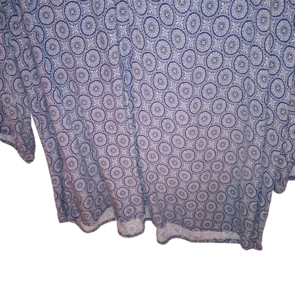 Geo Pattern Tunic Sonoma Lightweight V-Neck 3/4 Slve. Girl Boss Casual Flowy XL - Picture 6 of 9